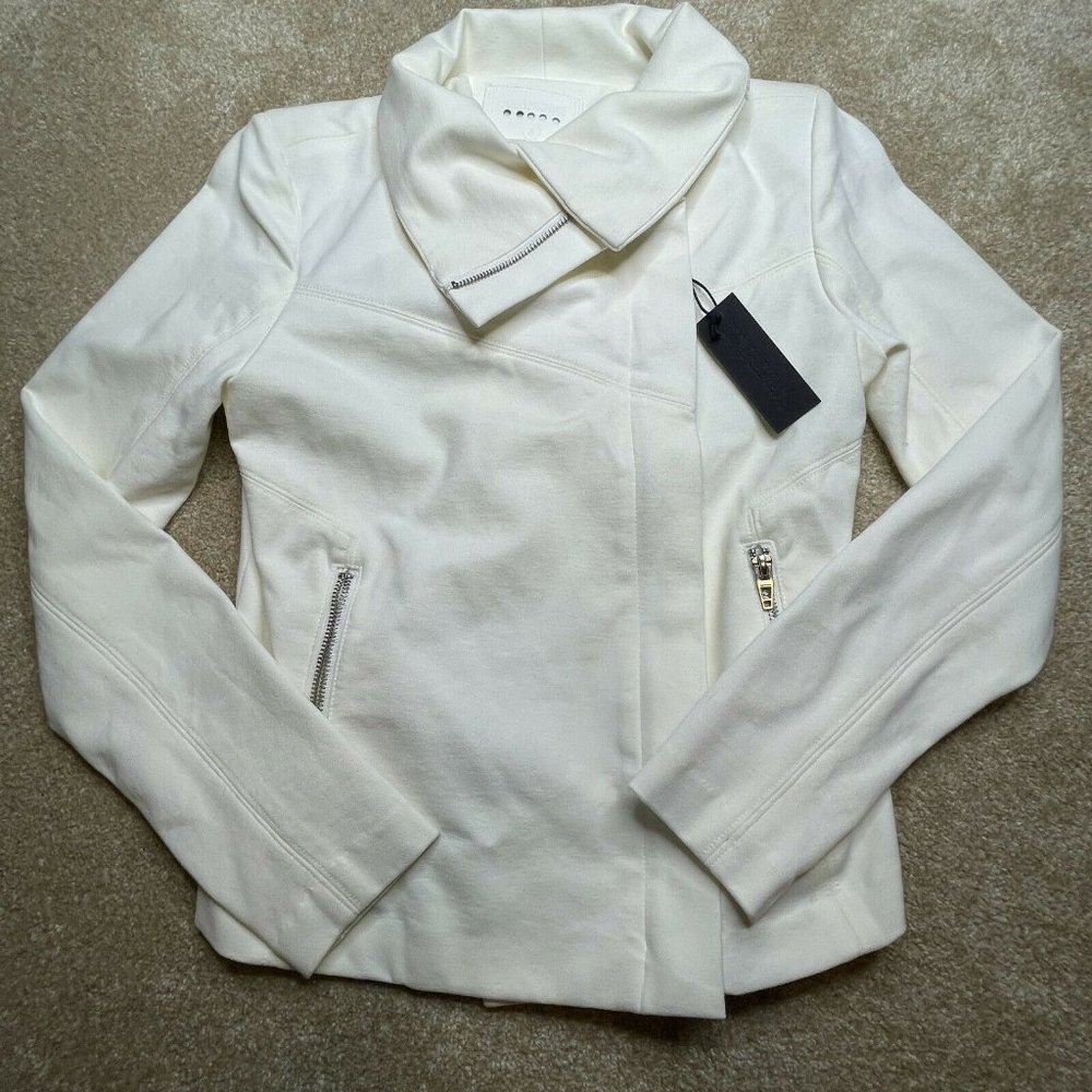 Blank NYC Jacket Small Womens Casual Zipper Moto White Ladies Casual New Classic